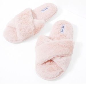 Splendid Faux Fur Slipper in Crystal Pink